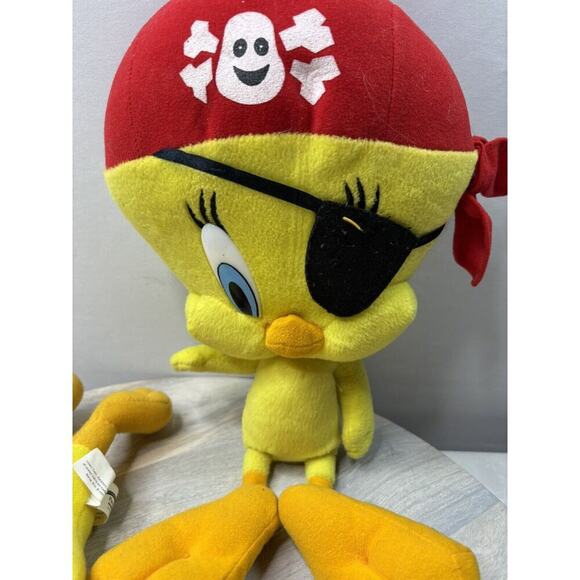 Tweety Bird Plush Pirate Looney Tunes Warner Brothers See Pics Damage - Picture 2 of 8